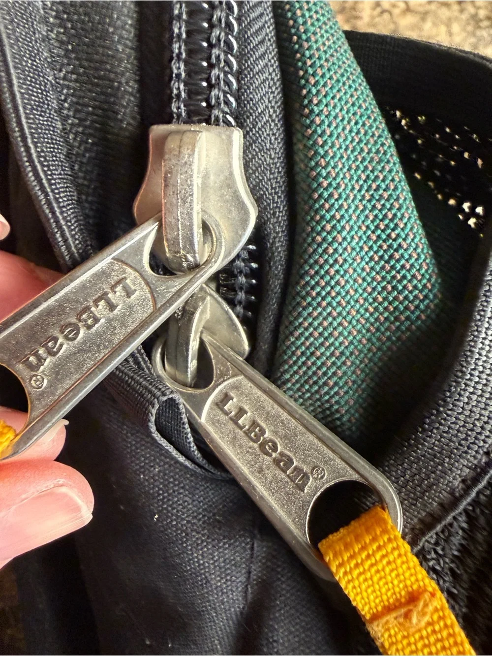 Vintage L.L. Bean Tech Hiking Backpack Green / Black / Yellow Gorpcore EUC Clean